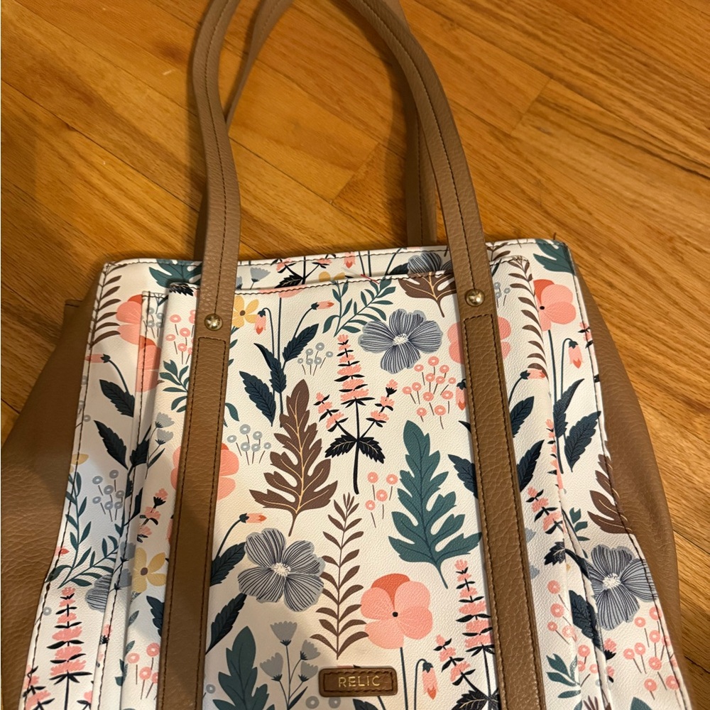 Relic Floral Tote‎ Bag - Cream and Multicolor
